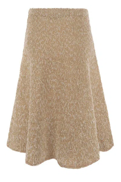 Fabiana Filippi Tweed Effect Flared Skirt