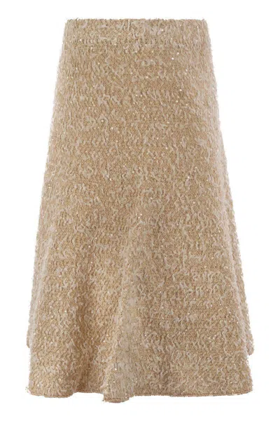 Fabiana Filippi Tweed Effect Flared Skirt