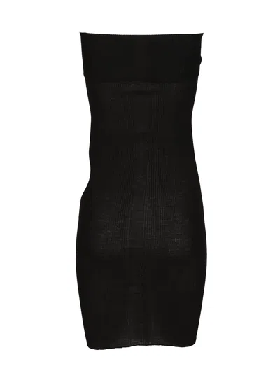 Rick Owens Athena Rib Knit Knitwear Black In Black