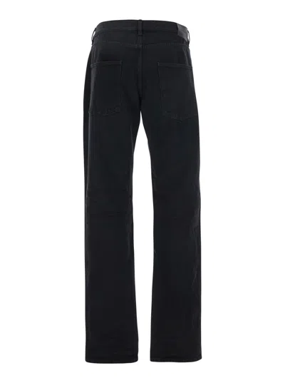 Saint Laurent Oklahoma Jeans In Black Denim In Black