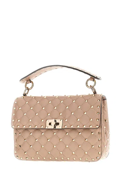Valentino Antique Pink Nappa Leather Medium Rockstud Spike Handbag