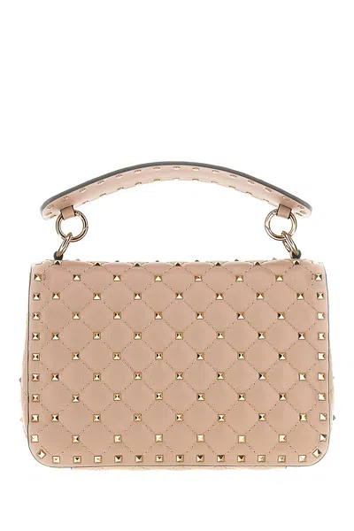 Valentino Antique Pink Nappa Leather Medium Rockstud Spike Handbag