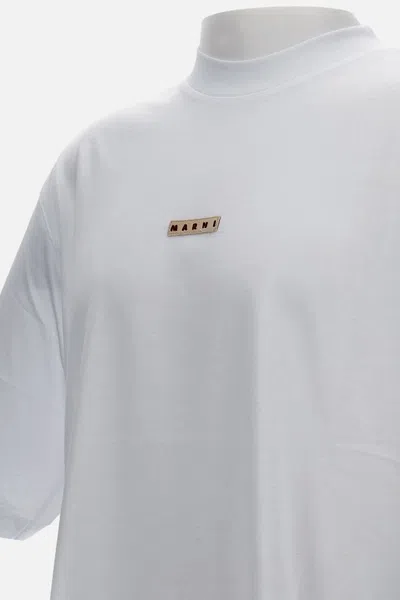 Marni Logo Patch T-shirt In White