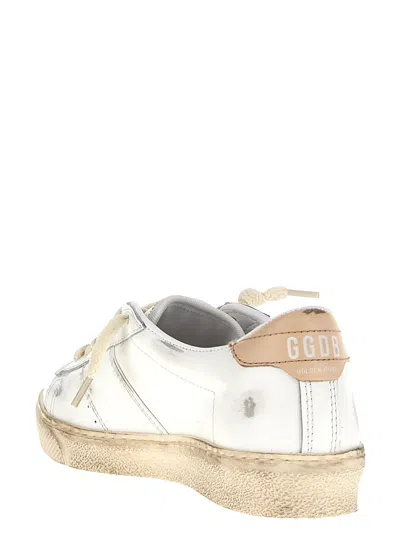 Golden Goose Pink Matchstar Sneakers In White