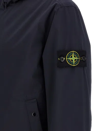 Stone Island Soft Shell-r E.dye®technology Casual Jackets And Parka Blue In Blue