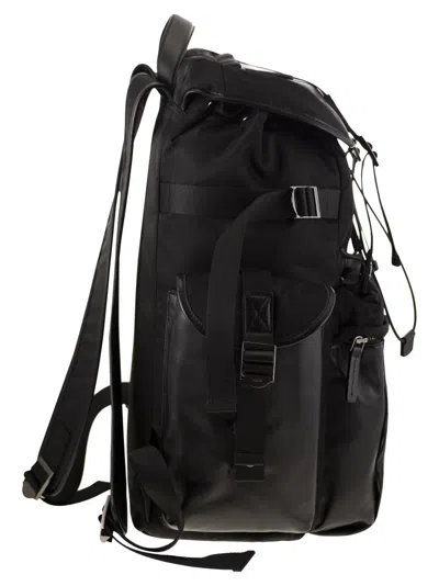 Tod's Medium Leather And Fabric Backpack