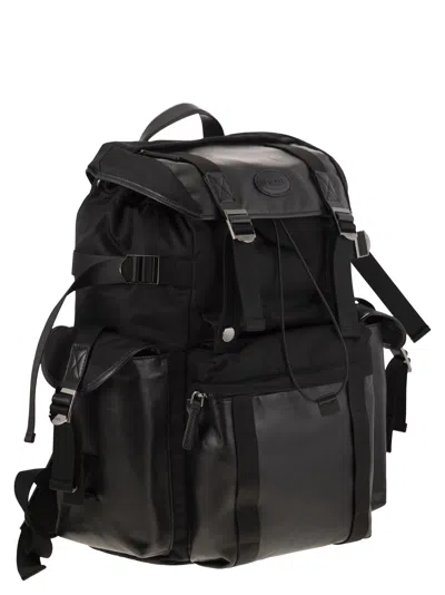 Tod's Medium Leather And Fabric Backpack