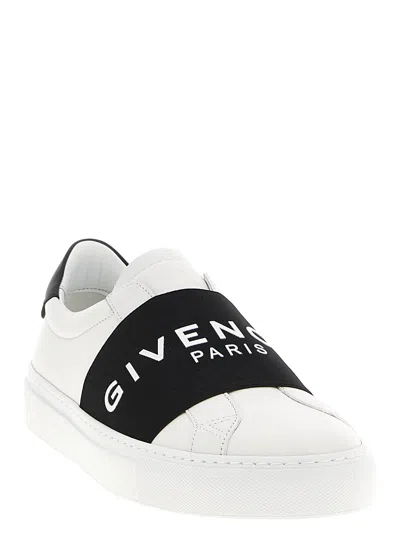 Givenchy Urban Street Sneakers In Leather With Elastic Band In White