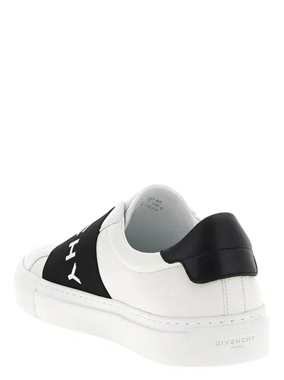 Givenchy Urban Street Sneakers In Leather With Elastic Band In White