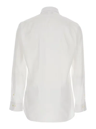 Polo Ralph Lauren White Shirt With Button-down Collar And Pony Embroidery On The Front