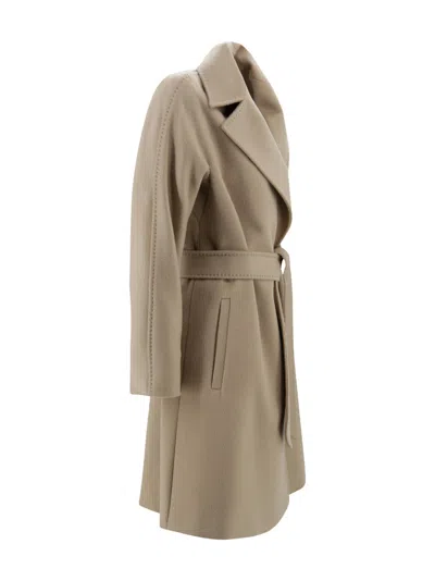 Max Mara Camel Wool Dravenna Coat In Gray