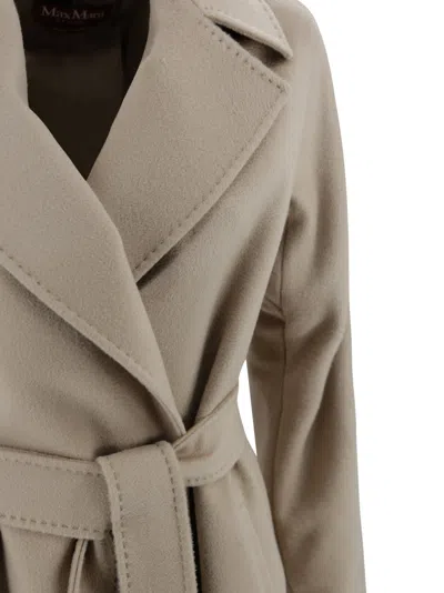 Max Mara Camel Wool Dravenna Coat In Gray