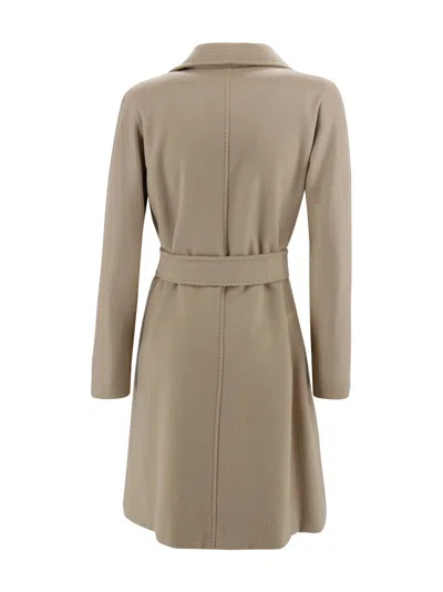 Max Mara Camel Wool Dravenna Coat In Gray