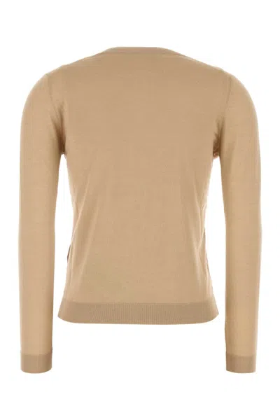 Gucci Luxe Ribbed Cashmere Cardigan Pockets In Brown