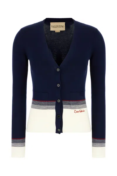 Valentino House V-neck Cardigan With Patch Pockets