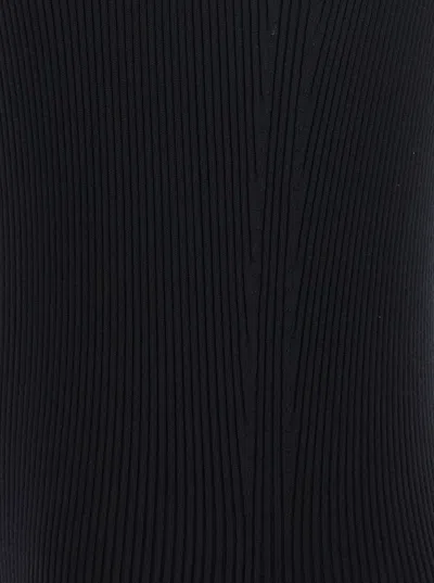 Rick Owens Athena Dress Compact Rib Knit In Black