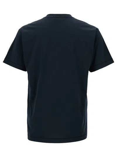 Stone Island Logo Patch Crewneck T-shirt In Blue