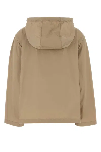 Moncler Beige Polyester Cassiopea Windbreaker In Brown