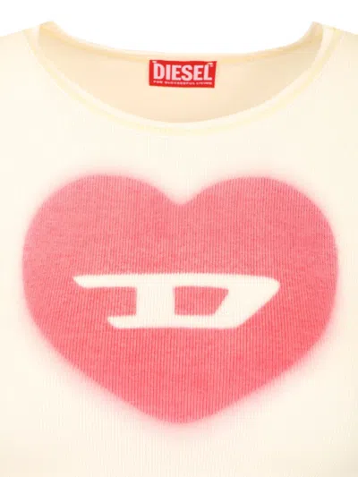 Diesel T-ele Vanila T-shirt In Neutral