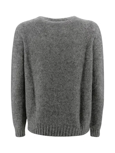 Weekend Max Mara Melange Grey Alpaca Blend Oversize Ghiacci Sweater In Gray