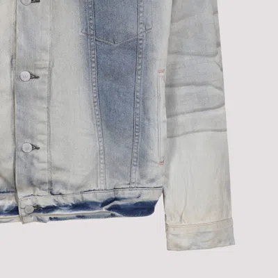 Acne Studios Light Blue Cotton Jacket In Multi