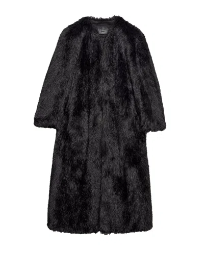 Prada Aspen Coat Black In Black