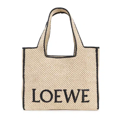 Loewe Natural Raffia Large Font Tote Bag