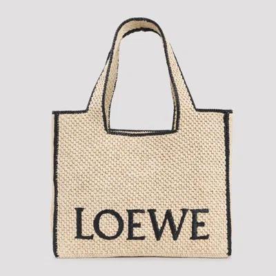 Loewe Natural Raffia Large Font Tote Bag