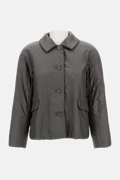 Max Mara The Cube Greens Anthracite Puffer Jacket In Multi