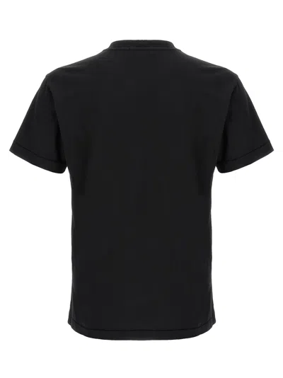 Stone Island Short-sleeved Cotton Jersey T-shirt In Black