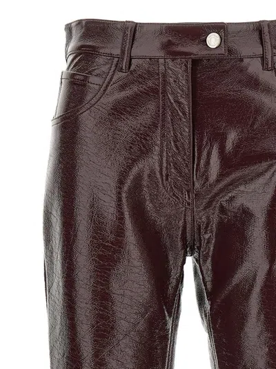 Courrèges Shiny Finish Trousers Reedition Pockets In Brown