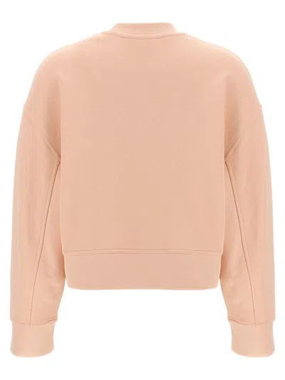 Moncler Crew Neck Embroidered Sweatshirt In Neutral