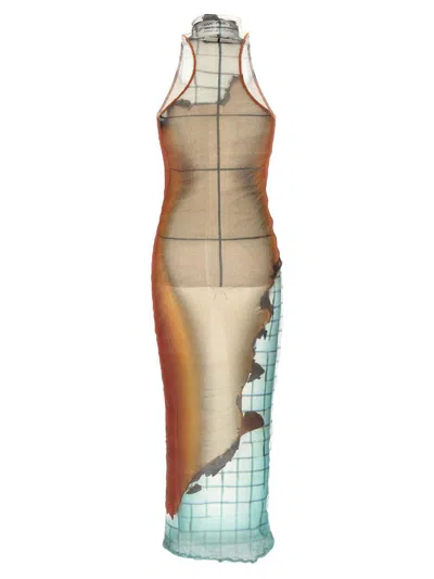 Jean Paul Gaultier Women Printed Tulle The Fire Dress