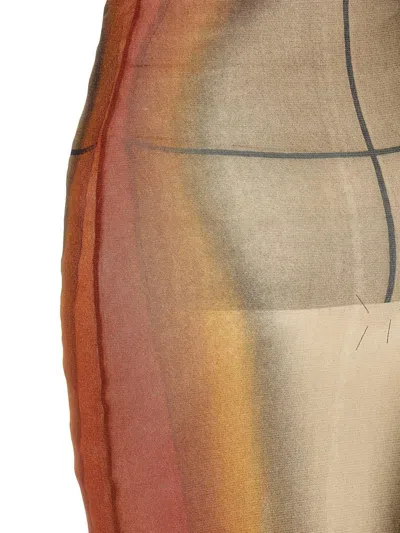 Jean Paul Gaultier Women Printed Tulle The Fire Dress