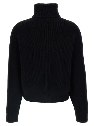 Brunello Cucinelli Ribbed Turtleneck Sweater Sweaters And Cardigans Black In Black
