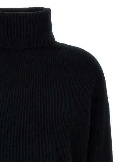 Brunello Cucinelli Ribbed Turtleneck Sweater Sweaters And Cardigans Black In Black