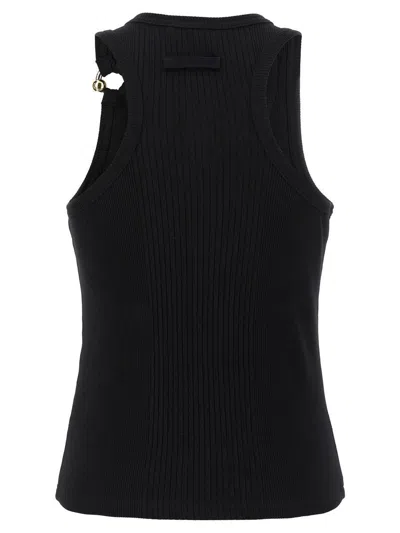 Jean Paul Gaultier Black Piercing Tank Top In Black