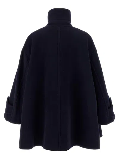 Chloé Oversize Double-breasted Wool Coat In Blue