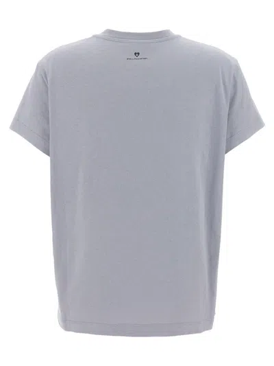 Stella Mccartney Lovestruck Logo T-shirt Light Blue In Gray