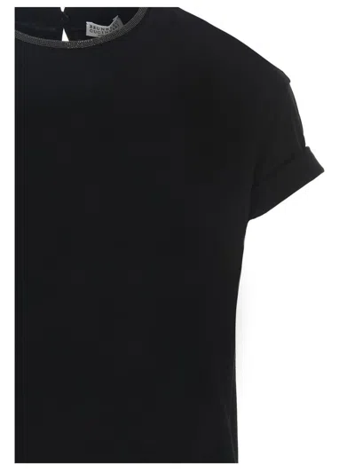 Brunello Cucinelli Monile Crew-neck T-shirt In Black