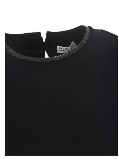 Brunello Cucinelli Monile Crew-neck T-shirt In Black