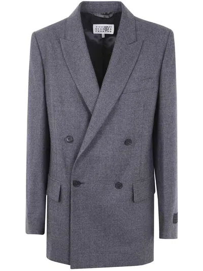Mm6 Maison Margiela Virgin Wool Blazer In Gray