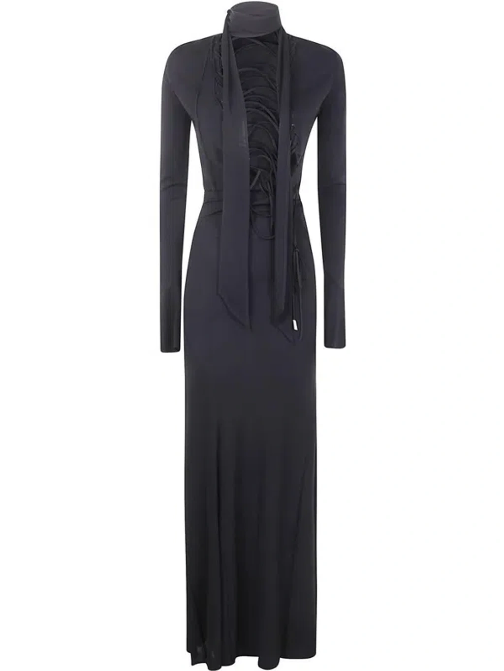 ワンピース THE ATTICO Black Crepe Long Dress Cutout crêpe maxi dress in black - The Attico | Mytheresa