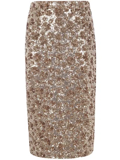 N°21 Pencil Skirt Clothing In Gold