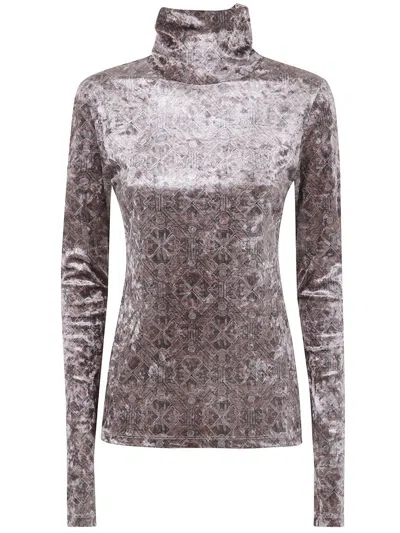 Pierre-louis Mascia "ranat" Turtleneck Top Clothing In Gold