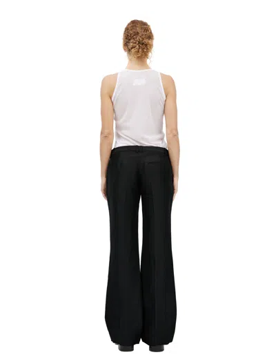 The Row Black Linen Trousers