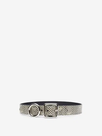 Jacquemus Square Circle Belt In Animal Print
