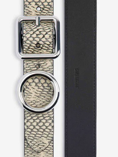 Jacquemus Square Circle Belt In Animal Print