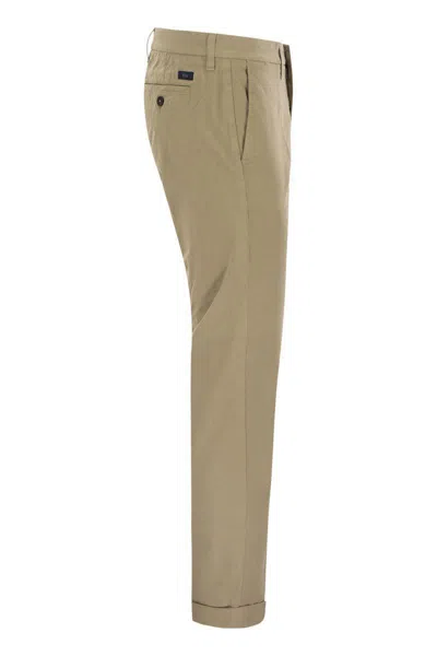 Fay Stretch Gabardine Slim Trousers