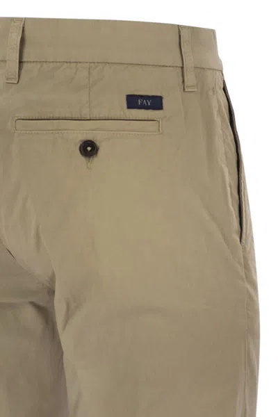 Fay Stretch Gabardine Slim Trousers